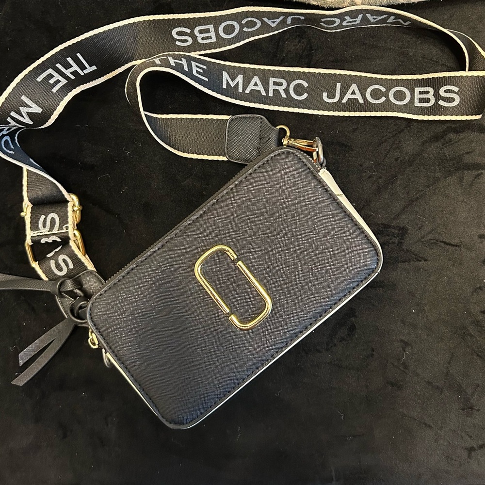 Marc Jacobs “The Snapshot Bag” Black, Orange & Cream